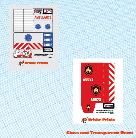 Replica Replacement sticker Set: City City Starter Set 60023