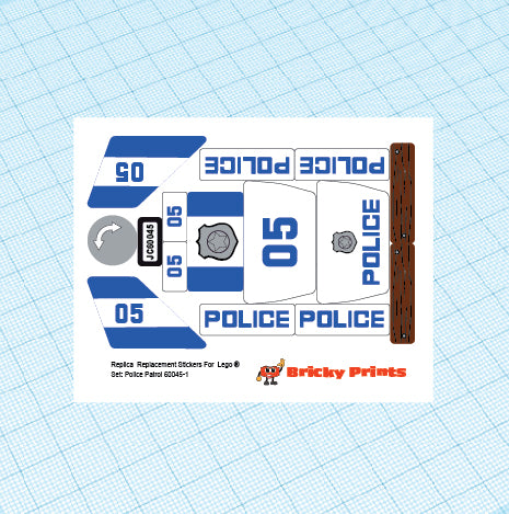 Replica Replacement sticker Set: City Police Patrol 60045