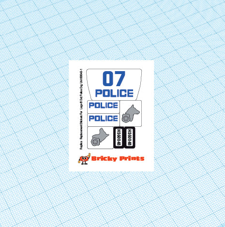 Replica Replacement sticker Set: City Police Dog Unit 60048