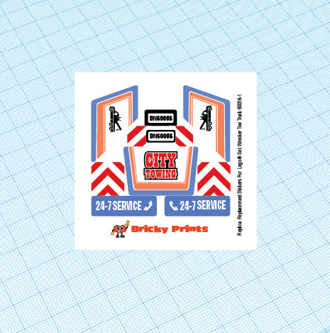 Replica Replacement sticker Set: City Wrecker 60056 - Tow Truck