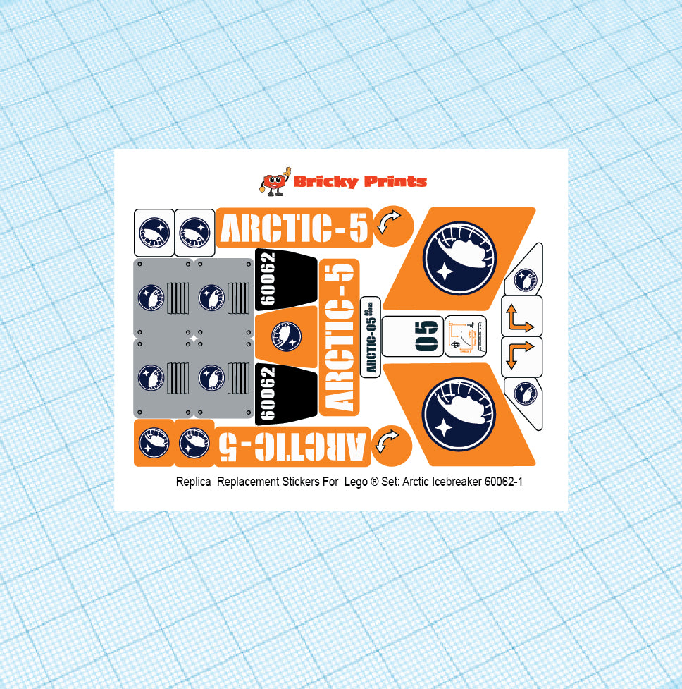 Replica Replacement sticker Set: City Arctic 60062 - Arctic Icebreaker