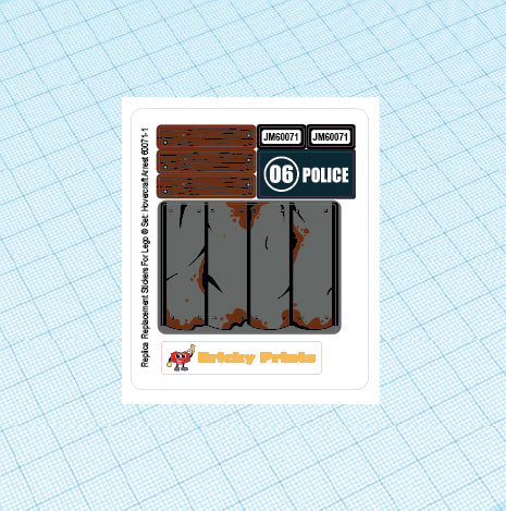 Replica Replacement sticker set: City Police 60071 Hovercraft