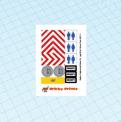 Replica Replacement sticker Set: City Construction 60073 - Service Truck