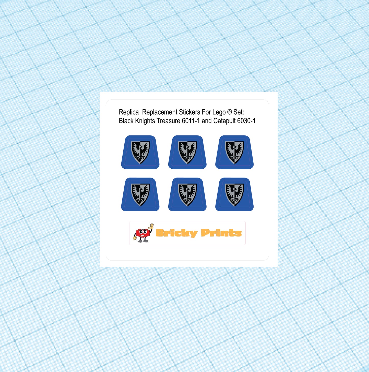 Replica Replacement sticker set: Classic Castle Black Knight's Treasure 6011