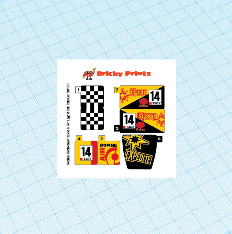 Replica Replacement sticker Set: City Race 60113 - Rally Car