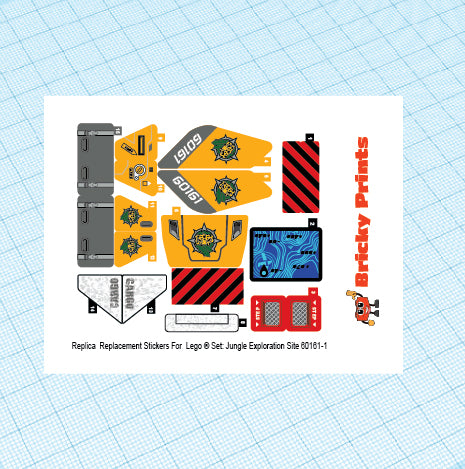 Replica Replacement sticker Set: City Jungle 60161 - Jungle Exploration Site