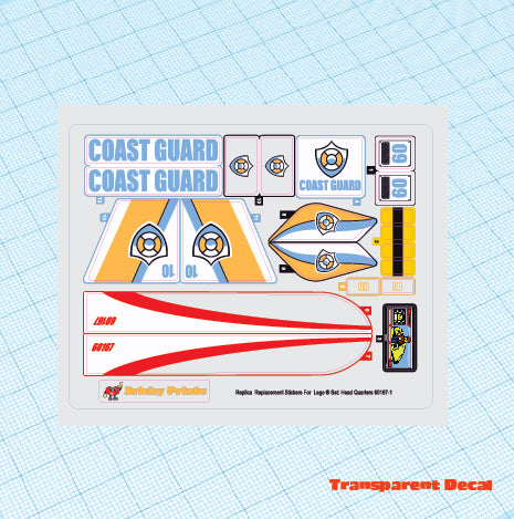 Replica Replacement sticker Set: City Coast Guard Headquarters 60167