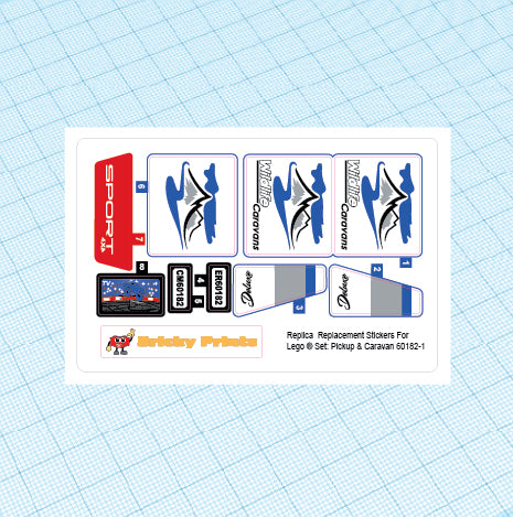Replica Replacement sticker Set: City Recreation 60182 Pickup