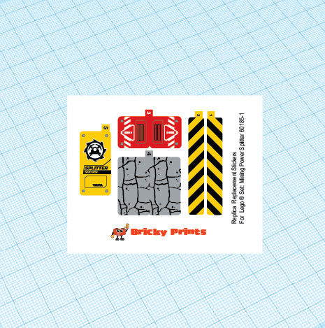 Replica Replacement sticker set: City Construction 60185 - Mining Power Splitter
