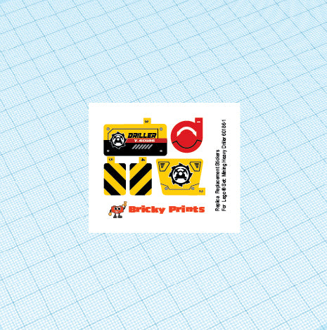 Replica Replacement sticker set: City Construction 60186 - Mining Heavy Driller