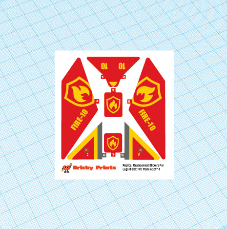 Replica Replacement sticker Set: City Fire Plane 60217