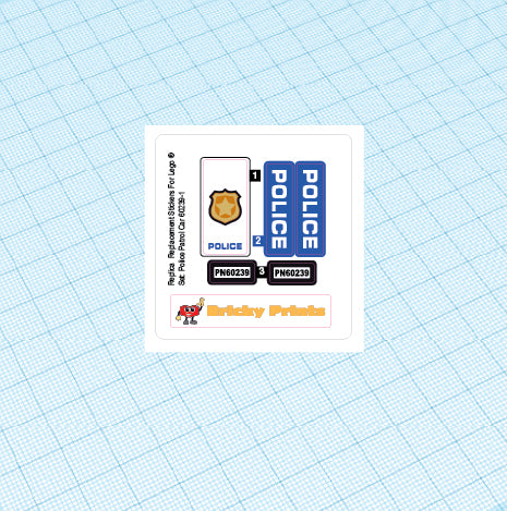 Replica Replacement sticker set: City Police 60239 - Police Patrol Car