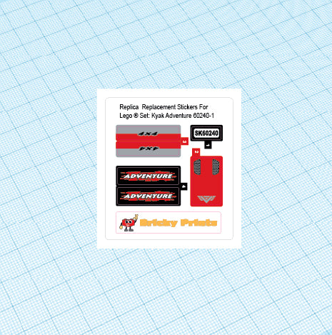 Replica Replacement sticker Set: City Recreation 60240 - Kayak Adventure