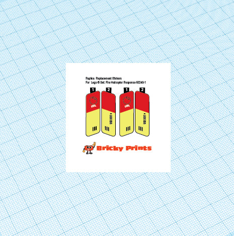 Replica Replacement sticker Set: City Fire Helicopter Response 60248