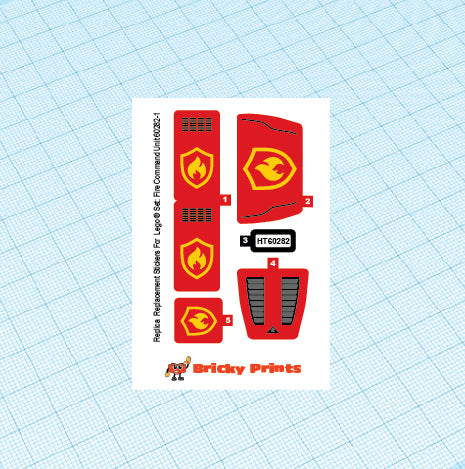 Replica Replacement sticker Set: City Fire Command Unit 60282
