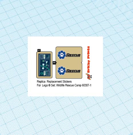海外テープ　ラブリー　クマ Replica Replacement sticker set: City Wildlife Rescue 60307