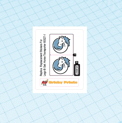 Replica Replacement sticker Set: City Recreation 60327 - Horse Transporter