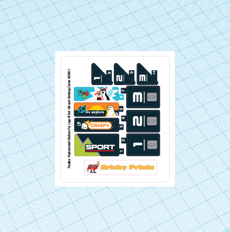 Replica Replacement sticker Set: City Recreation 60366 - Ski and Climbing Center