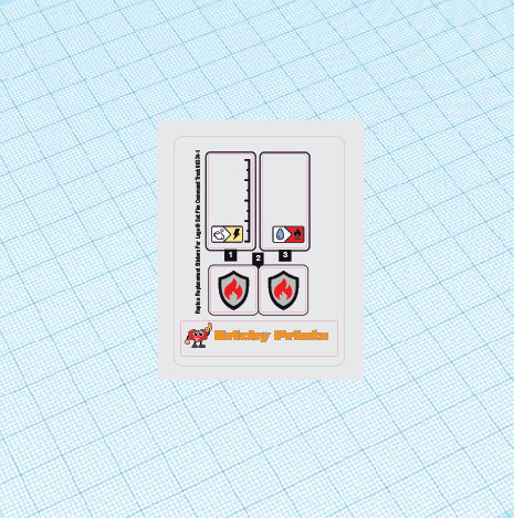 Replica Replacement sticker Set: City Fire 60374 Fire Command Truck