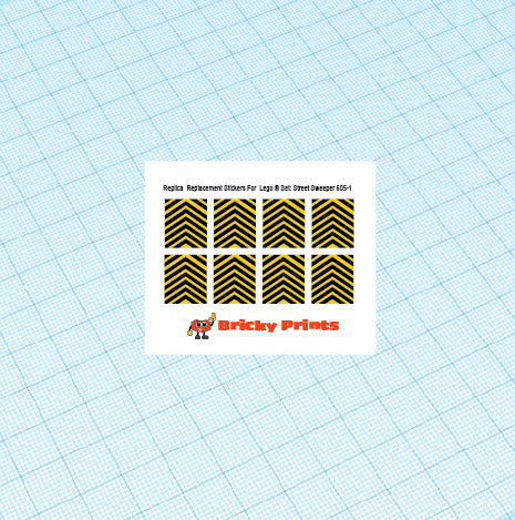 Replica Replacement sticker set: Classic Town Traffic Street Sweeper 605