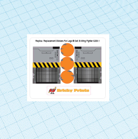 Replica Replacement sticker Set: B-Wing Fighter 6208
