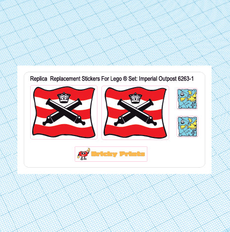 Replica Replacement sticker set: Pirates I Imperial Outpost 6263