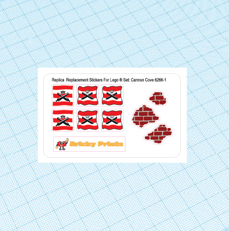 Replica Replacement sticker set: Pirates I Cannon Cove 6266