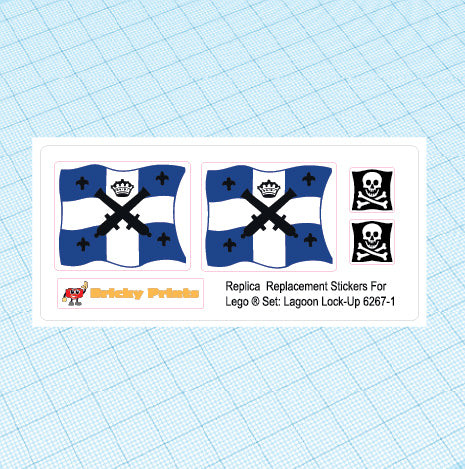 Replica Replacement sticker set: Pirates I Lagoon Lock-Up 6267