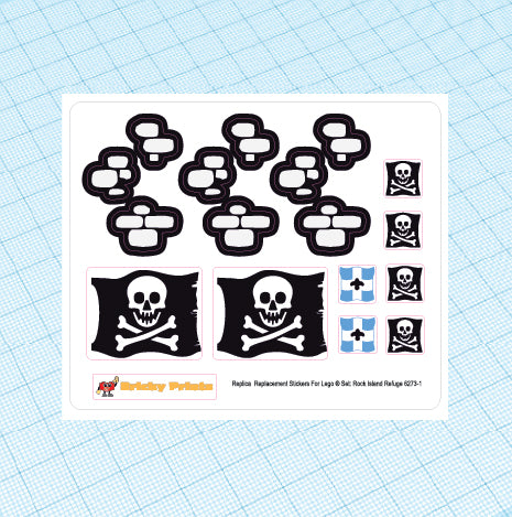 Replica Replacement sticker set: Pirates I Rock Island Refuge 6273