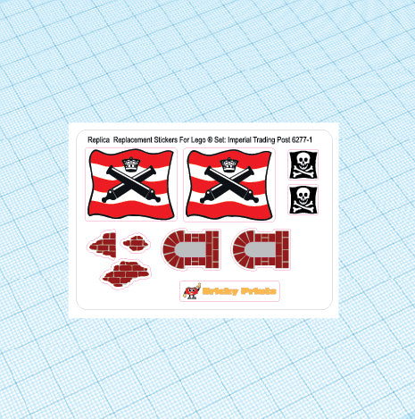 Replica Replacement sticker set: Pirates I Imperial Trading Post 6277