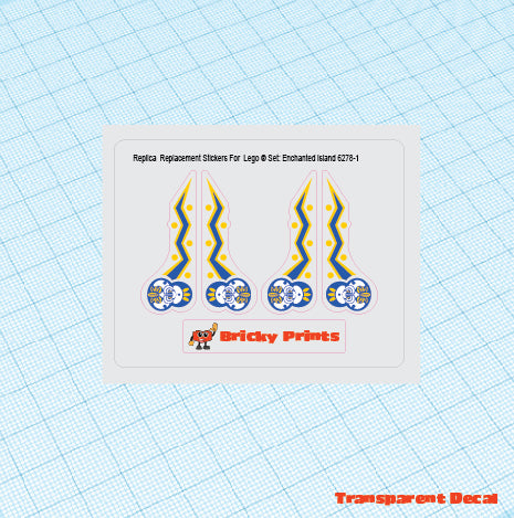 Replica Replacement sticker set: Pirates I Enchanted Island 6278-1