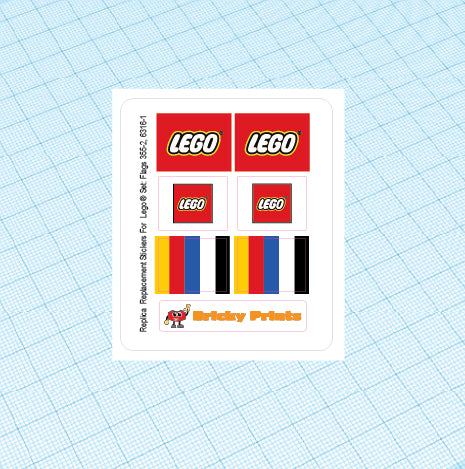 Replica Replacement sticker set: Classic Town Flags and Road Signs 6316