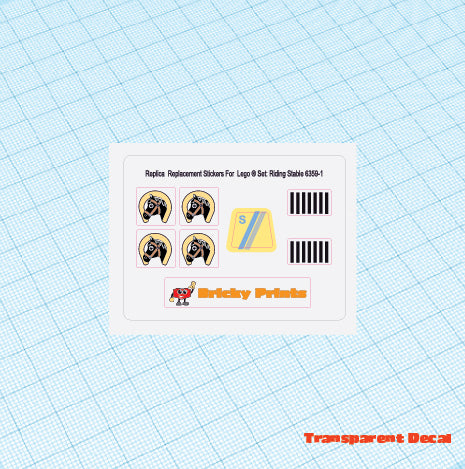 Replica Replacement sticker set: Classic Town Recreation Horse Trailer 6359