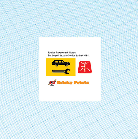 Replica Replacement sticker set: Classic Town Traffic Auto Service Station 6363