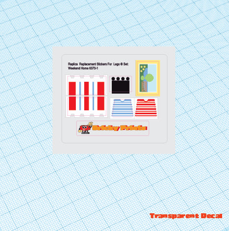 Replica Replacement sticker set: Classic Town Building Weekend Home 6370
