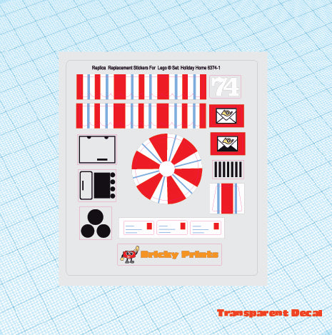 Replica Replacement sticker set: Classic Town Building Holiday Home 6374