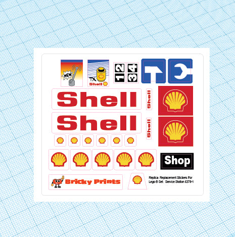 Replica Replacement sticker set: Classic Town Service Station 6378