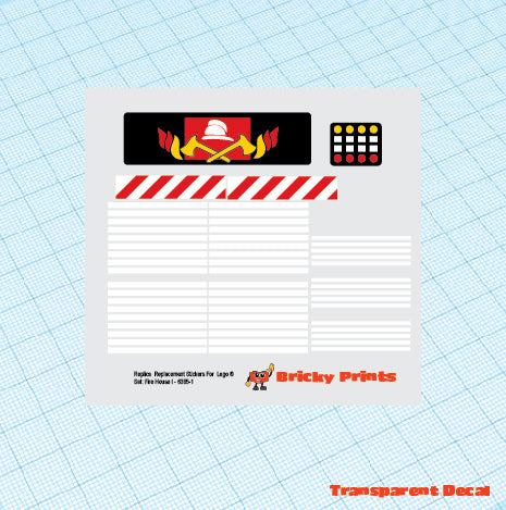 Replica Replacement sticker set: Classic Town Fire House I 6385