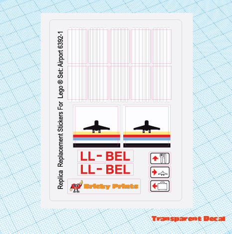 Replica Replacement sticker set: Classic Town Airport 6392