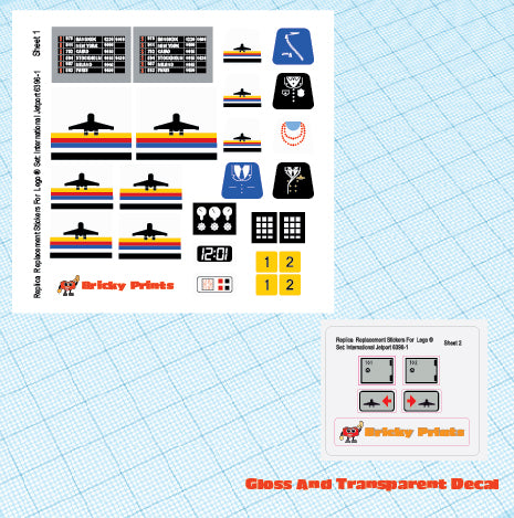 Replica Replacement sticker set: Classic Town Airport International Airport 6396