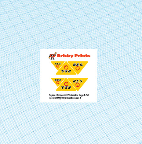 Replica Replacement sticker Set: Classic Town Res-Q 6445 - Emergency Evacuation
