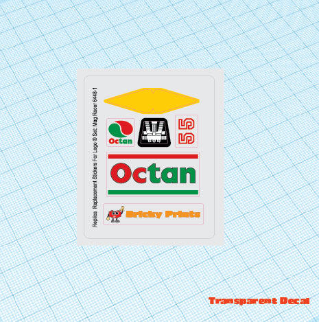 Replica Replacement sticker Set: Classic Town Race Mag Racer 6648