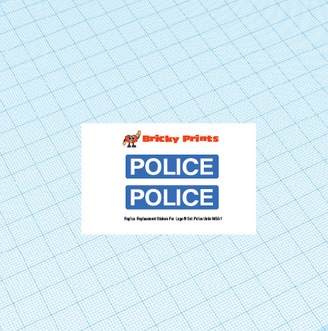 Replica Replacement sticker Set: Classic Town Mobile Police Truck 6450-1