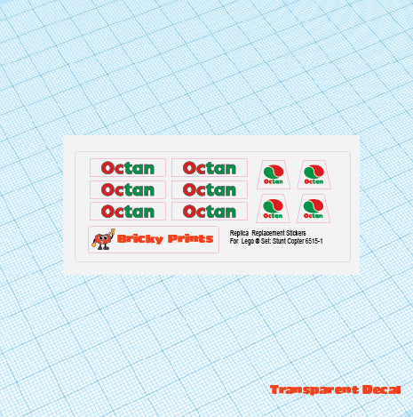 Replica Replacement sticker set: Classic Town Airport Stunt Copter 6515