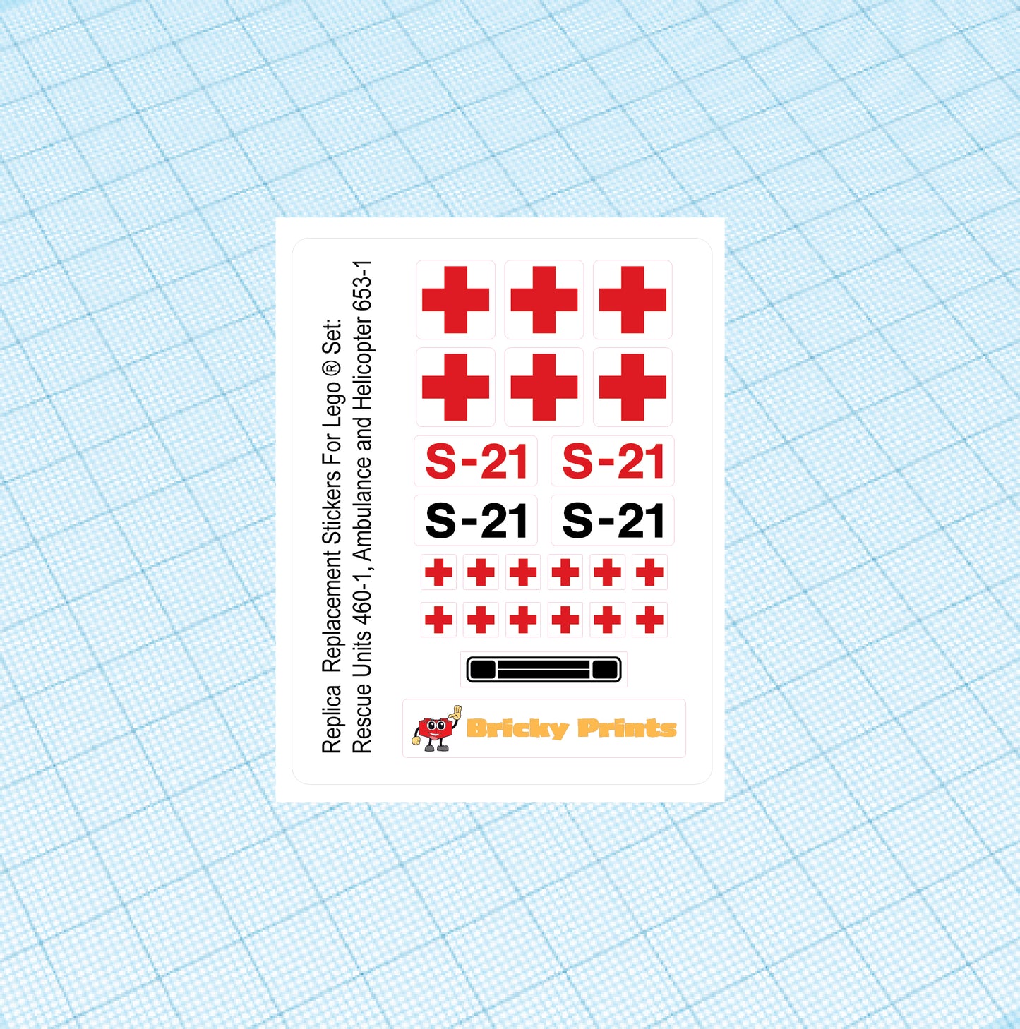 Replica Replacement sticker set: Ambulance and Helicopter 653