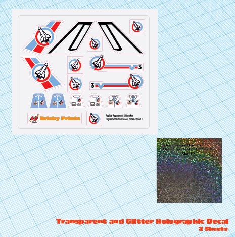 Replica Replacement sticker set: Classic Town Launch Command ShuttleTranscon 6544