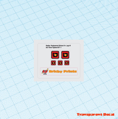 Replica Replacement sticker set: Classic Town Fire Blaze Commander 6525