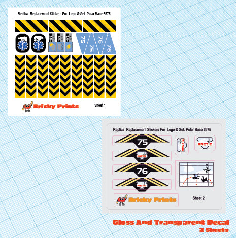 Replica Replacement sticker set: Classic Town Polar Base 6575