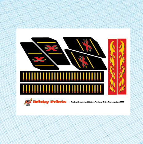 Replica Replacement sticker set: Classic Town Extreme Team Land Jet 6580