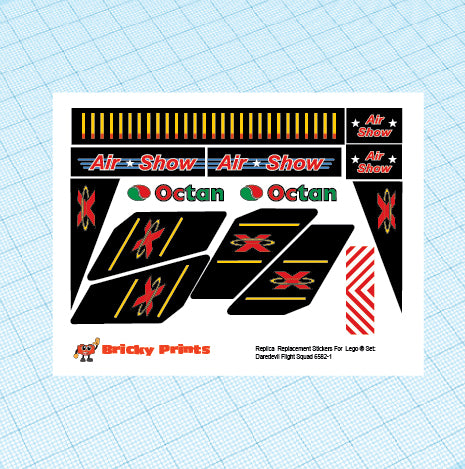 Replica Replacement sticker set: Classic Town Extreme Team Daredevil Flight Squad 6582